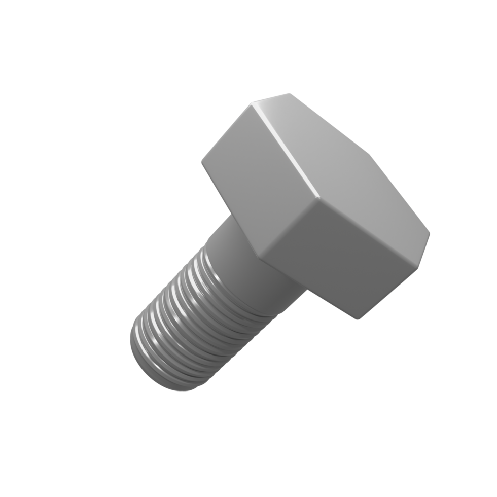 Collection of 3D rendered bolts illustration on isolated background png