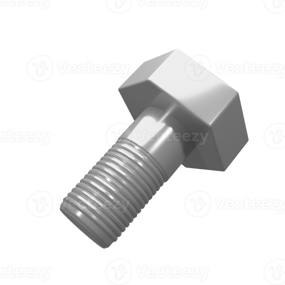 coleção do 3d rendido parafusos ilustração em isolado fundo png