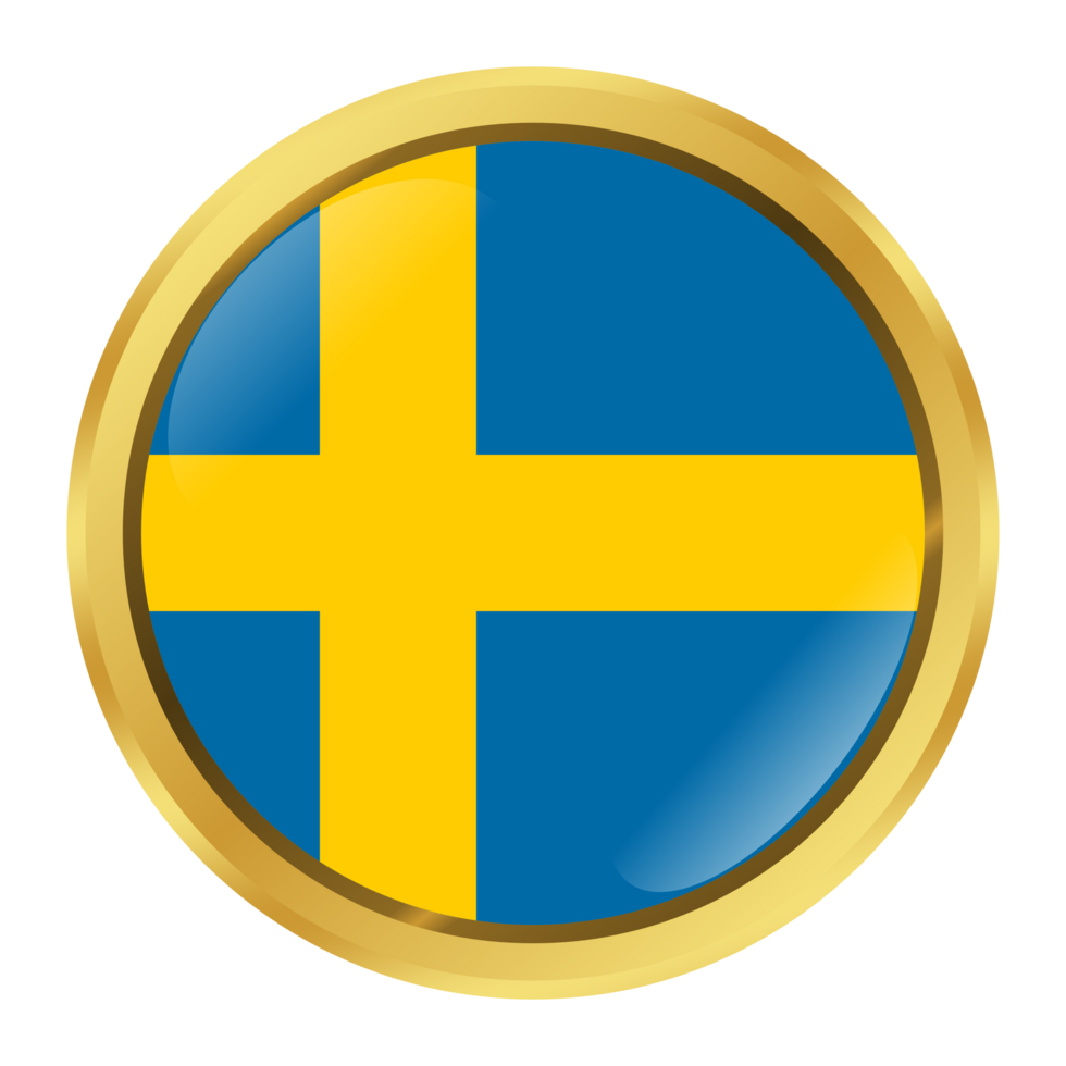Sweden Flag Circle Shape png