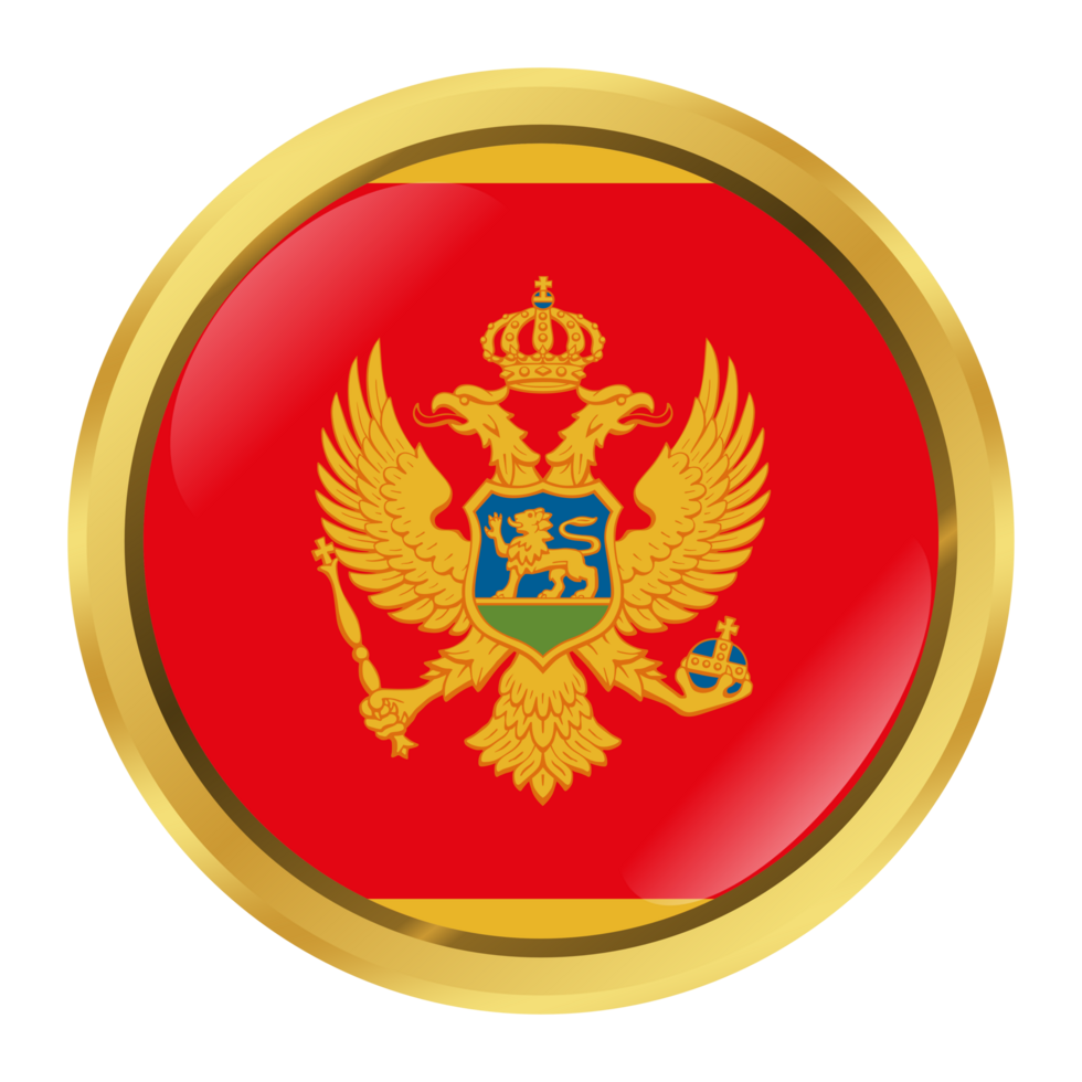 Montenegro Flag Circle Shape png