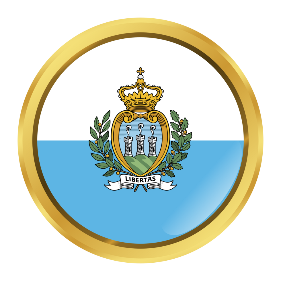 San Marino Flag Circle Shape png