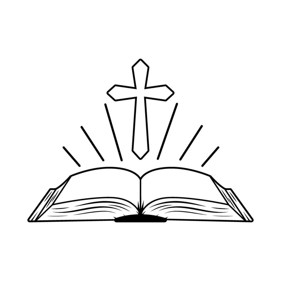 Biblia icono vector. religión ilustración signo. fe símbolo o logo. vector