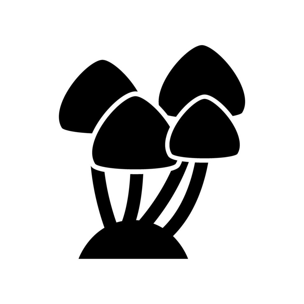 Mushroom vector icon. food illustration sign. fungus symbol or logo.