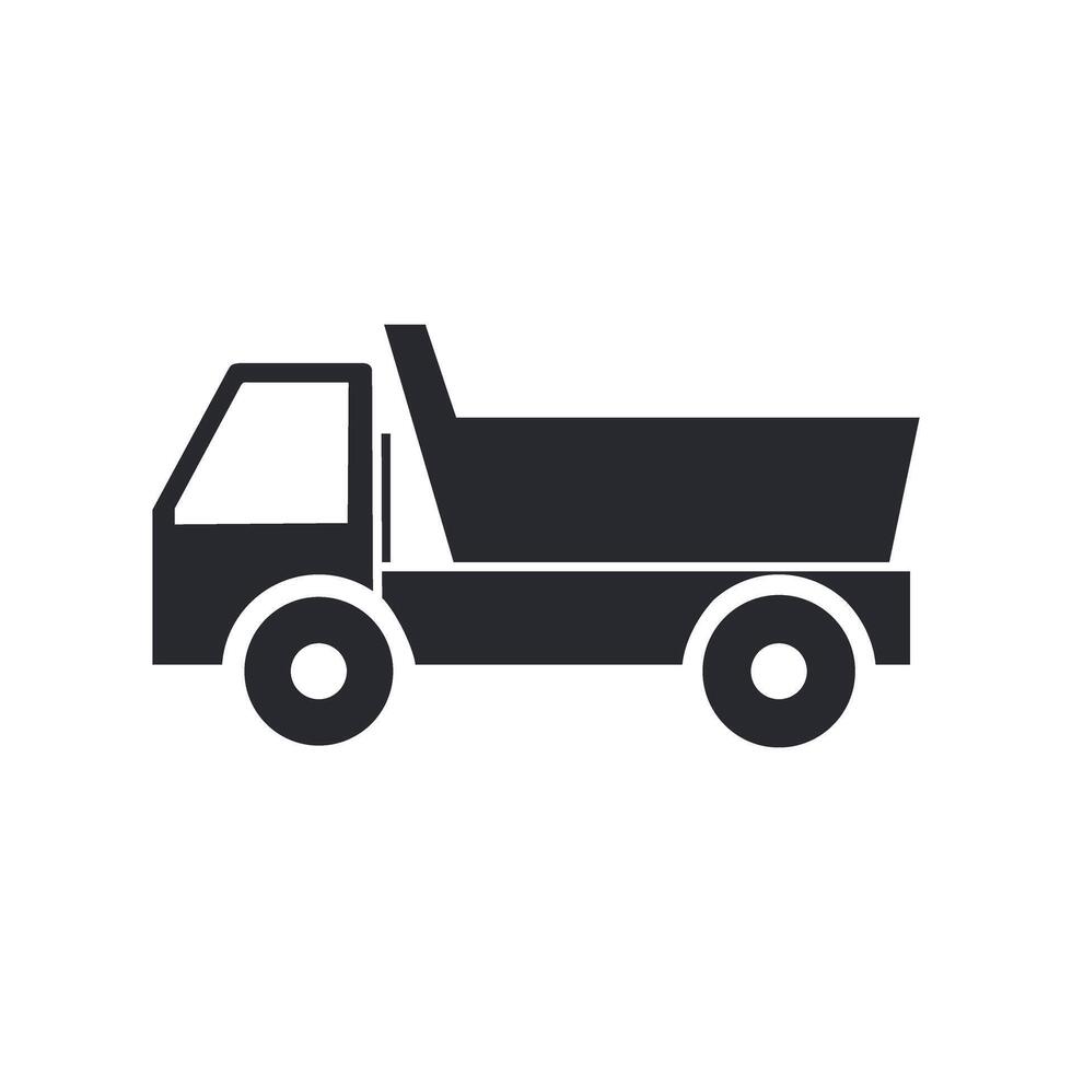 Truck icon vector. Construction illustration sign. Shipping symbol or logo. vector
