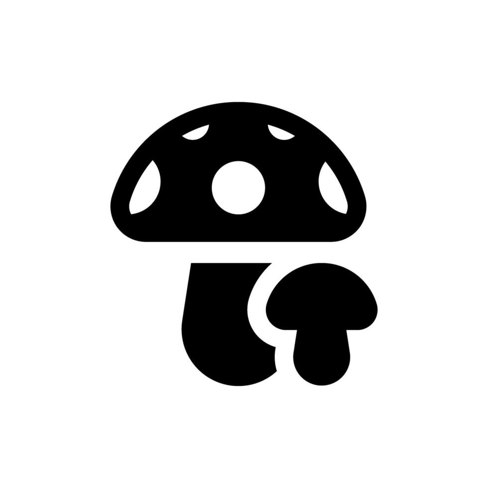 Mushroom vector icon. food illustration sign. fungus symbol or logo.