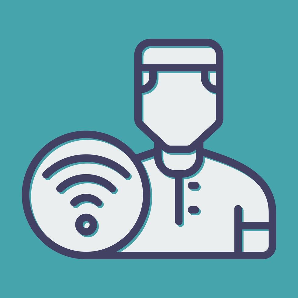 Wifi User Vector Icon