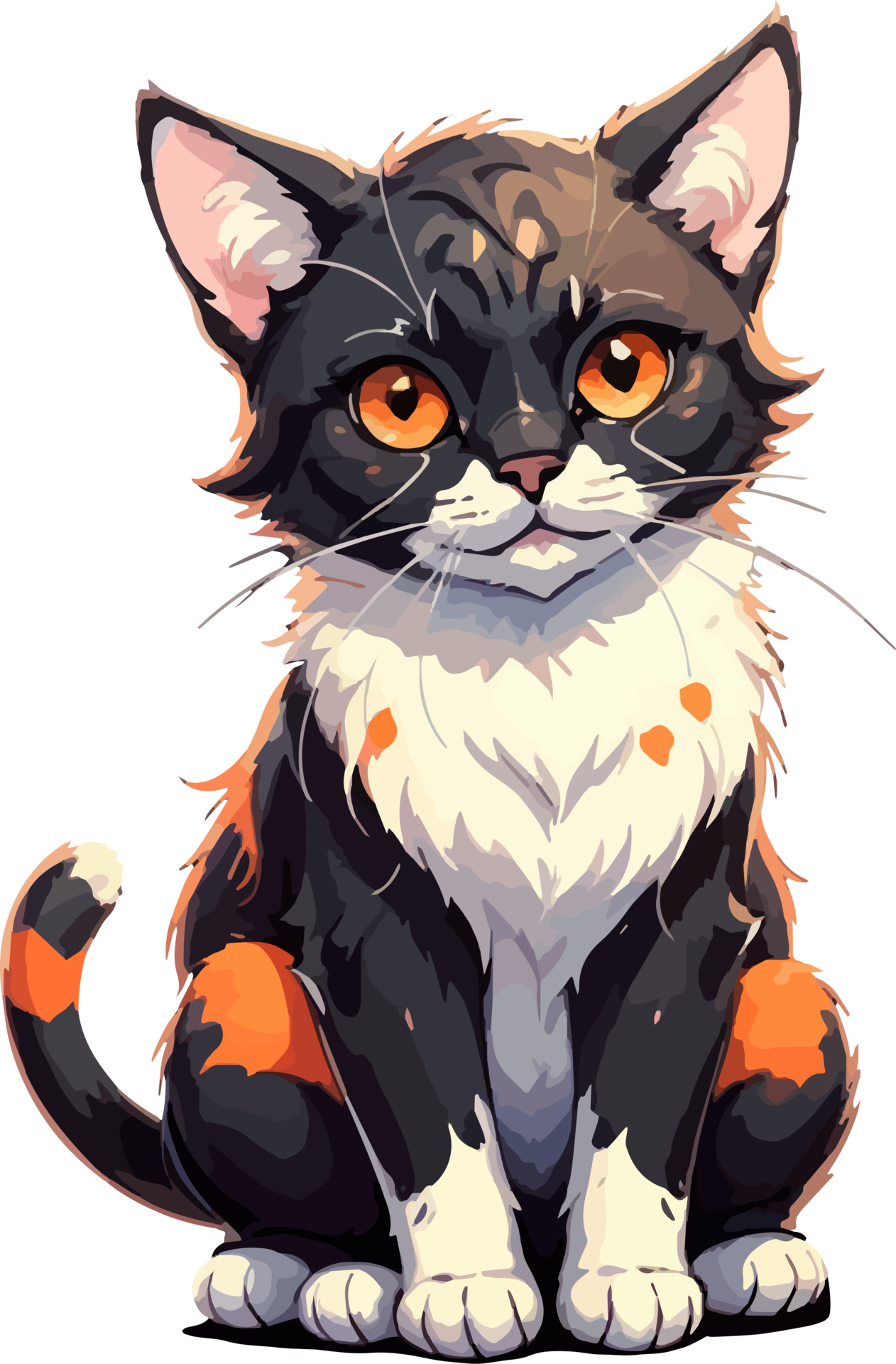 Ai Generated Black Cat With Orange Eyes Illustration 37912822 Png Ai Generated Black Cat With Orange Eyes Illustration 37912822 Png