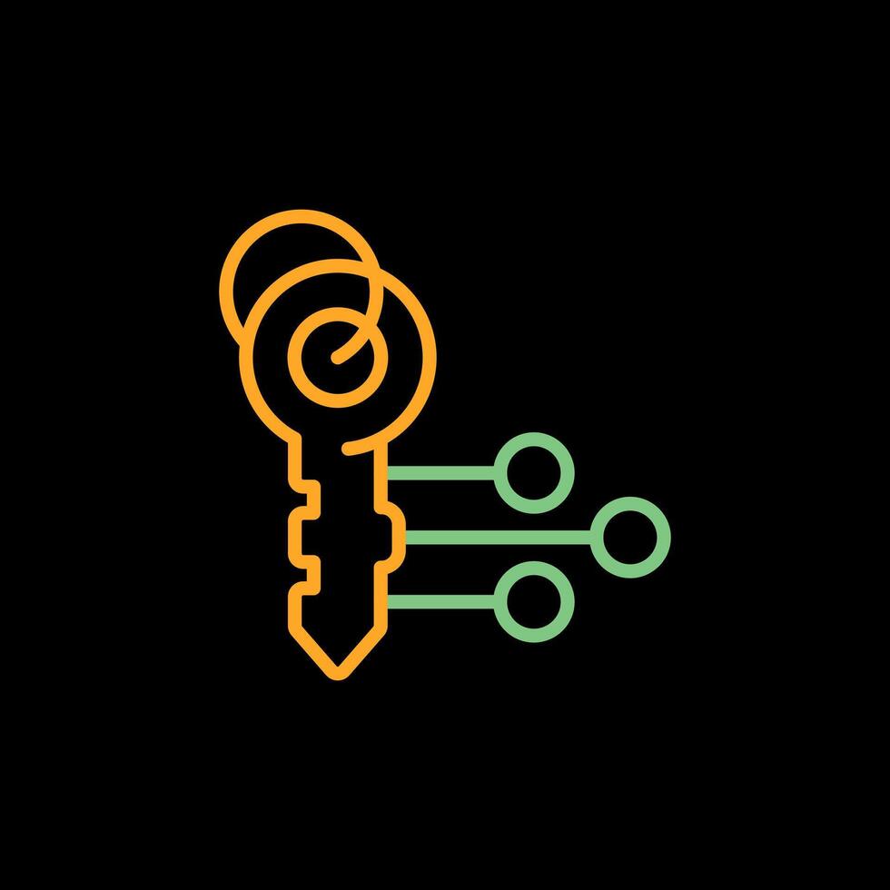 Electronic Key Vector Icon