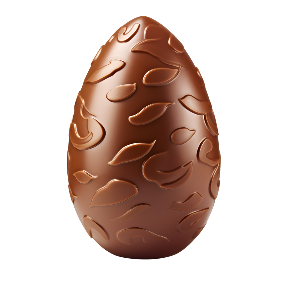 AI generated Chocolate easter egg isolated on a transparent background. png