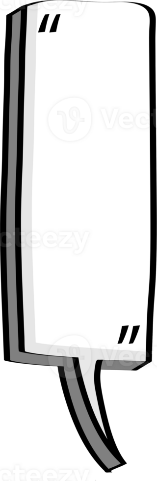 3d black and white color speech bubble balloon with quotation marks icon sticker memo keyword planner text box banner, flat png transparent element design