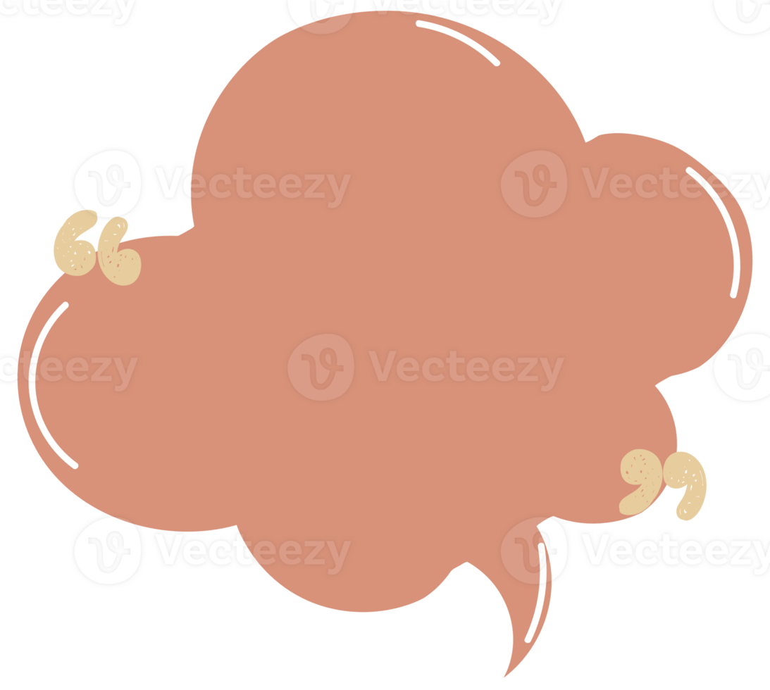 Colorful pastel red color speech bubble balloon with quotation marks, icon sticker memo keyword planner text box banner, flat png transparent element design