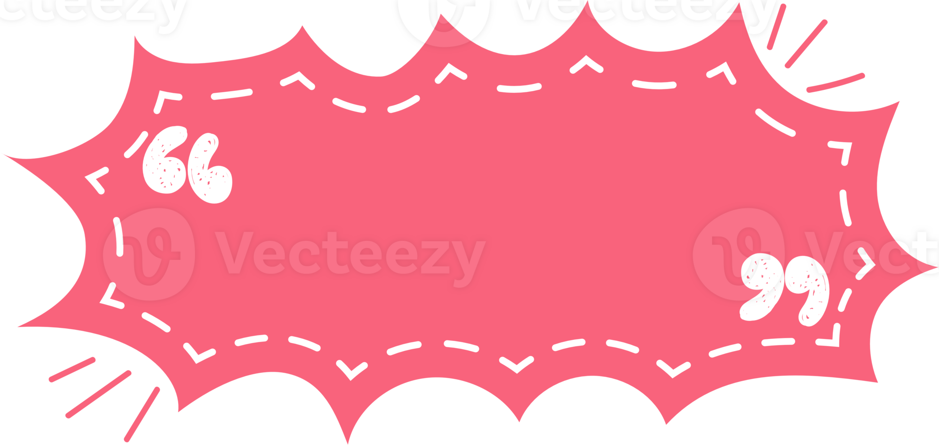 Colorful pastel pink color speech bubble balloon with quotation marks, icon sticker memo keyword planner text box banner, flat png transparent element design