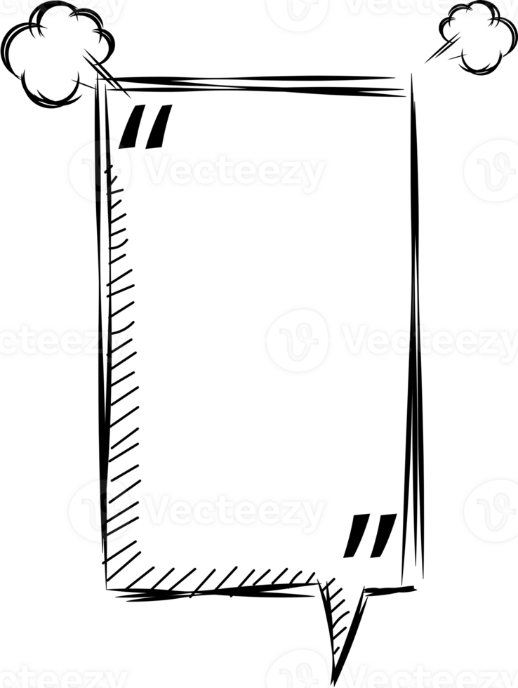 Black and white speech bubble balloon with quotation marks, icon sticker memo keyword planner text box banner, flat png transparent element design