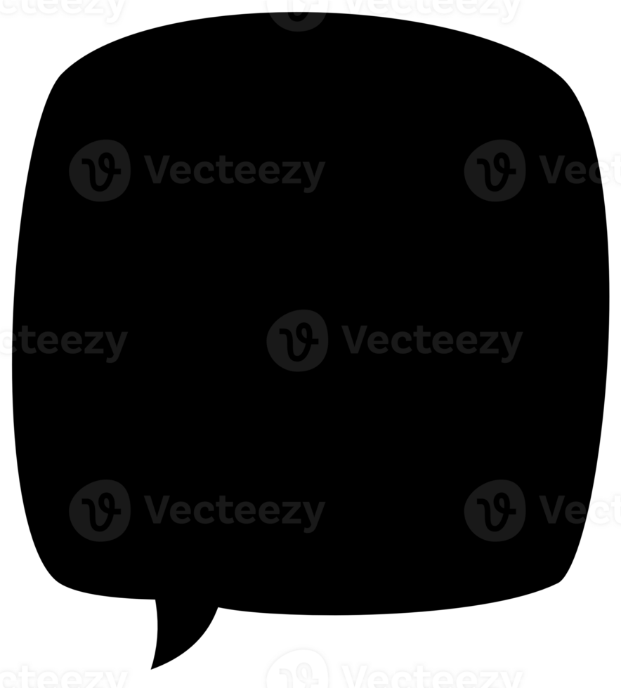 Black color speech bubble balloon icon sticker memo keyword planner text box banner, flat png transparent element design
