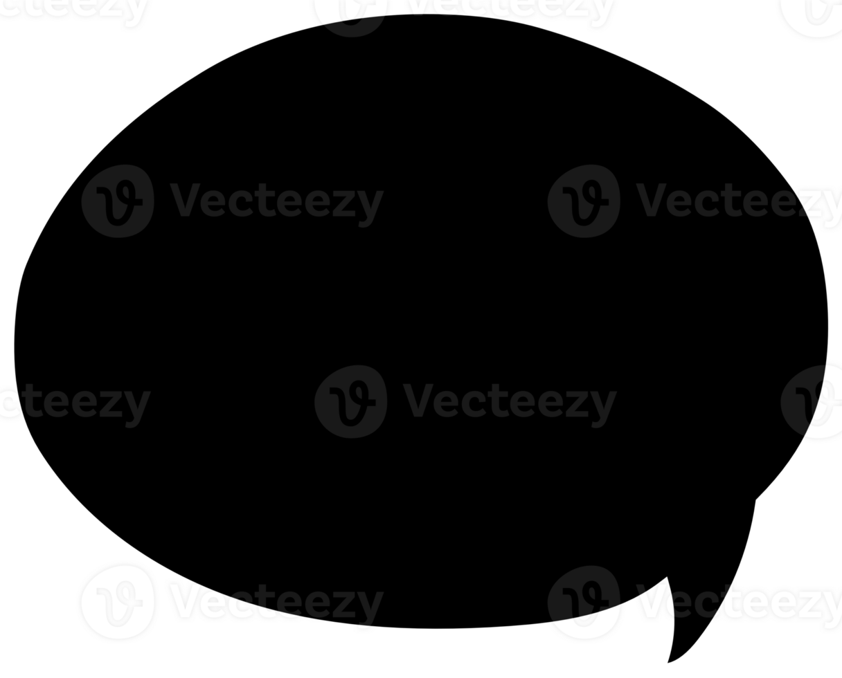 Black color speech bubble balloon icon sticker memo keyword planner text box banner, flat png transparent element design