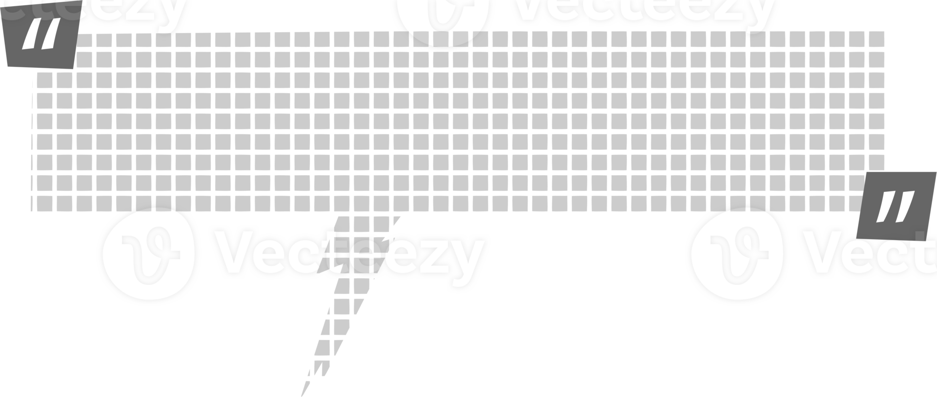 Black and white speech bubble balloon with quotation marks, icon sticker memo keyword planner text box banner, flat png transparent element design