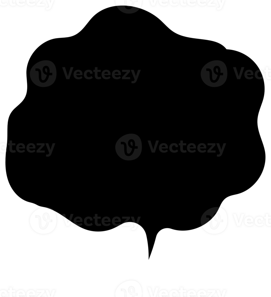 Black color speech bubble balloon icon sticker memo keyword planner text box banner, flat png transparent element design