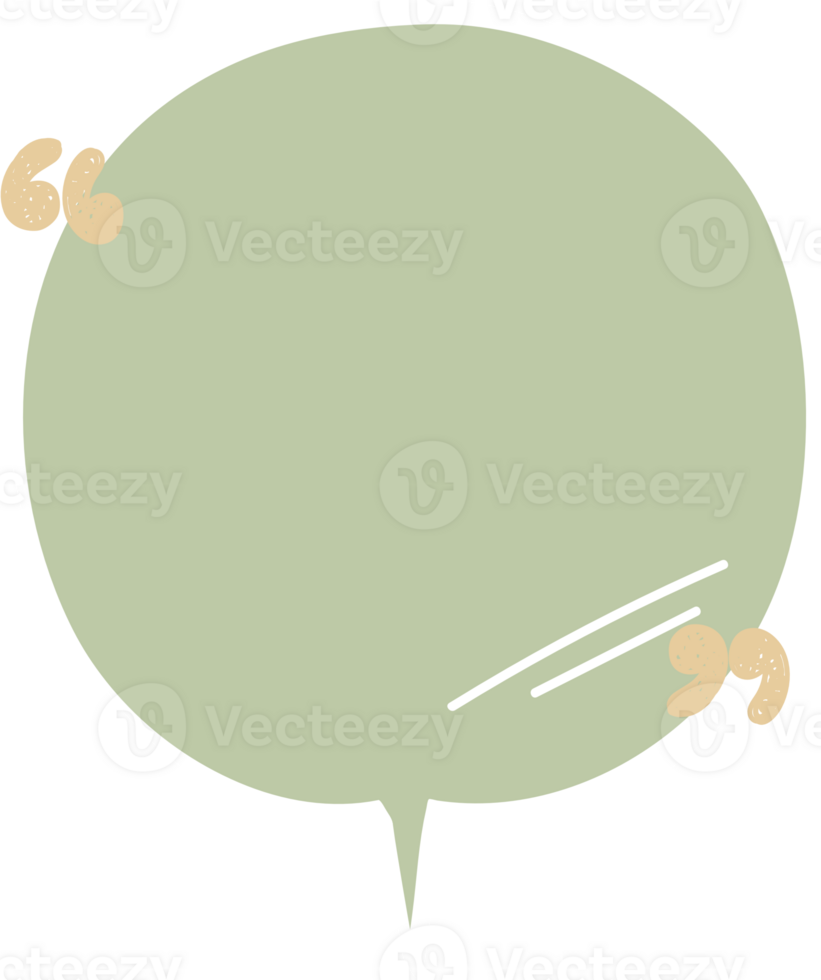 Colorful pastel green color speech bubble balloon with quotation marks, icon sticker memo keyword planner text box banner, flat png transparent element design