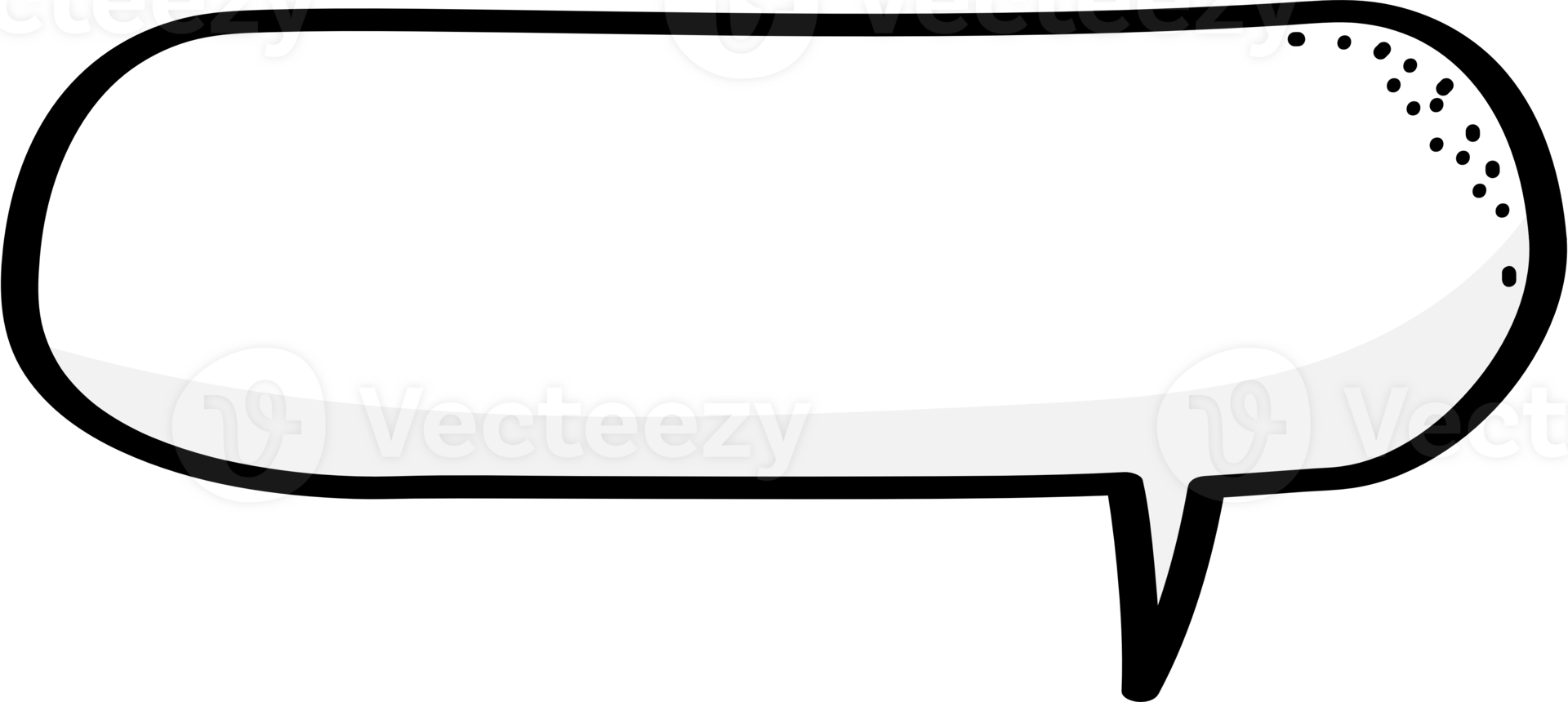 Black and white color speech bubble balloon, icon sticker memo keyword planner text box banner, flat png transparent element design