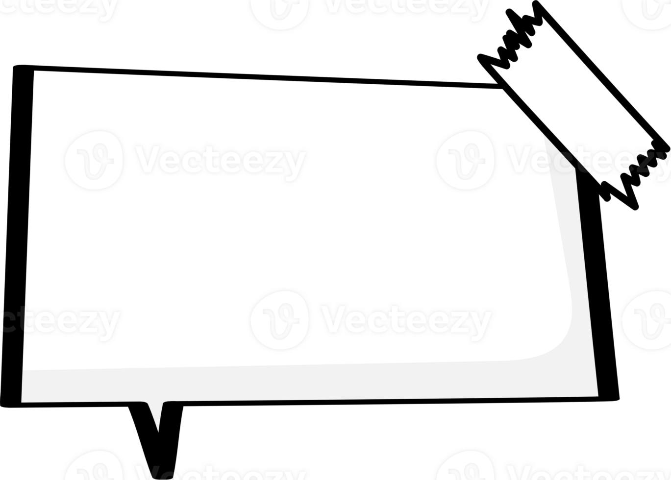 Black and white color speech bubble balloon, icon sticker memo keyword planner text box banner, flat png transparent element design
