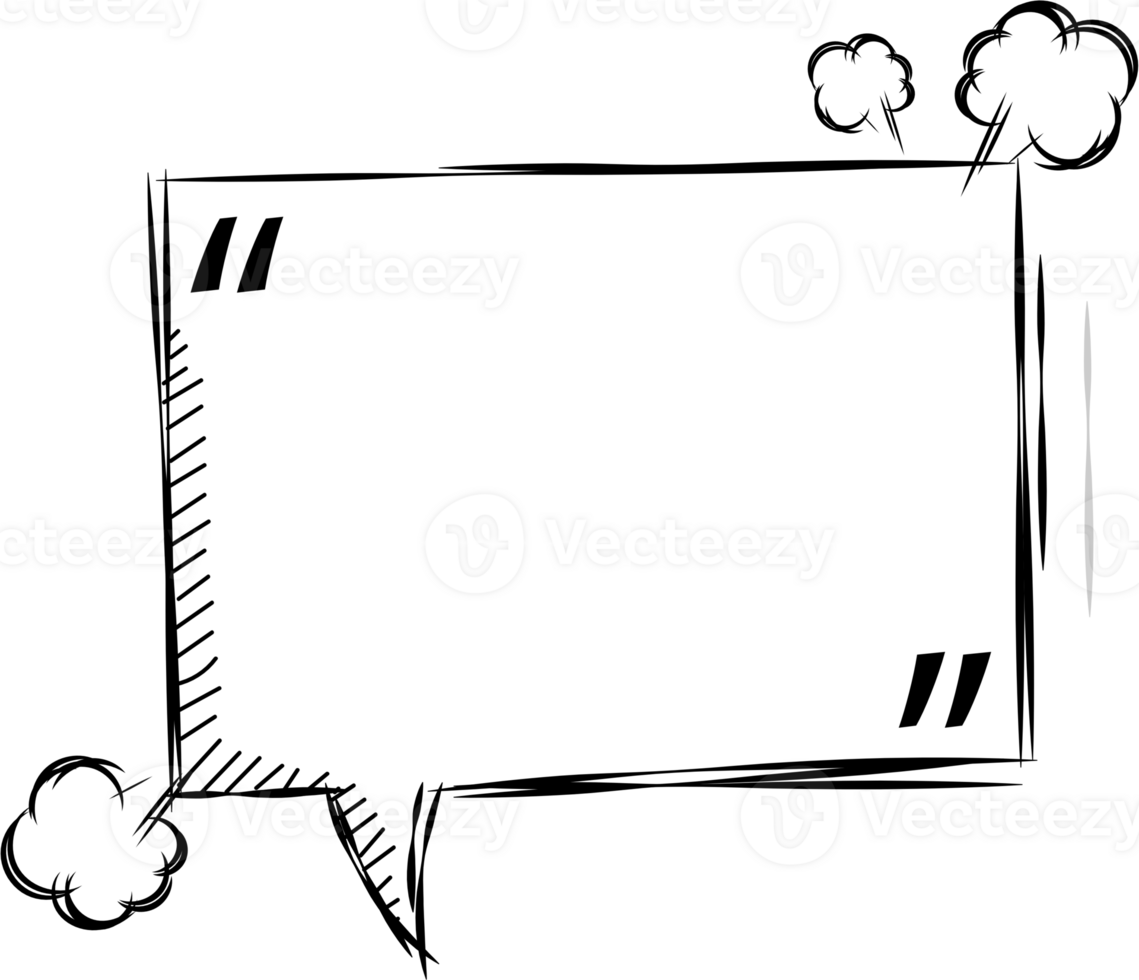 Black and white speech bubble balloon with quotation marks, icon sticker memo keyword planner text box banner, flat png transparent element design