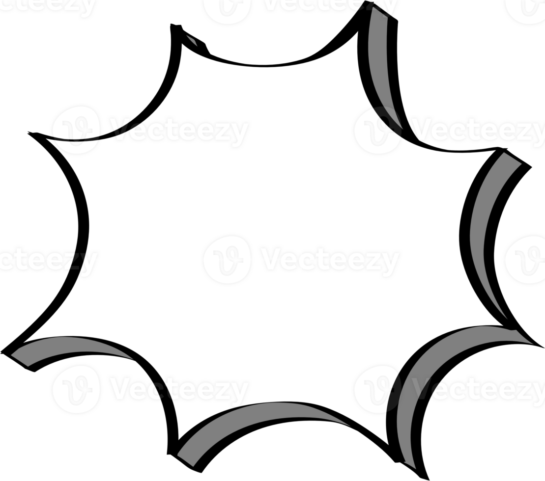 3d black and white color speech bubble balloon icon sticker memo keyword planner text box banner, flat png transparent element design