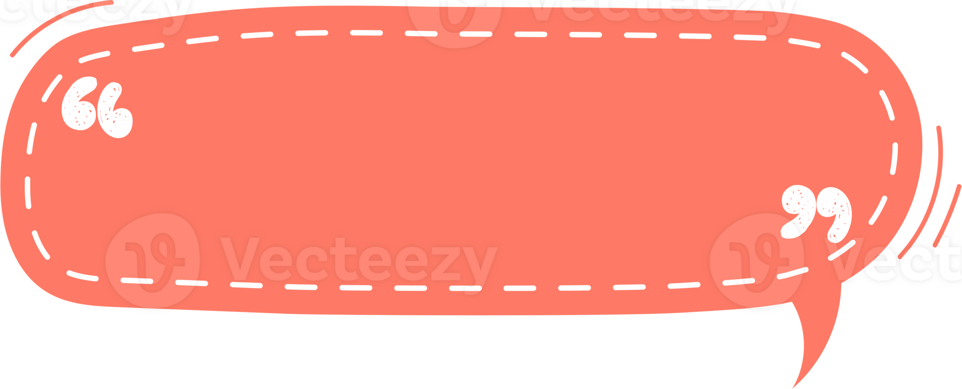 Colorful pastel orange color speech bubble balloon with quotation marks, icon sticker memo keyword planner text box banner, flat png transparent element design