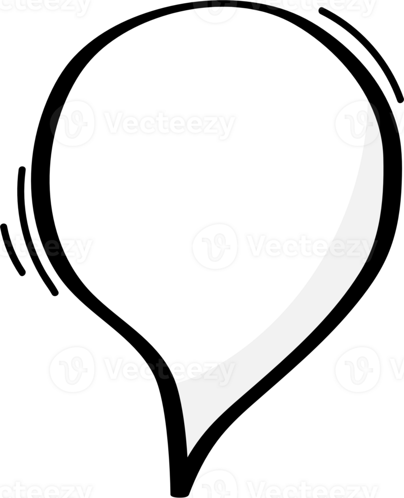 Black and white color speech bubble balloon, icon sticker memo keyword planner text box banner, flat png transparent element design