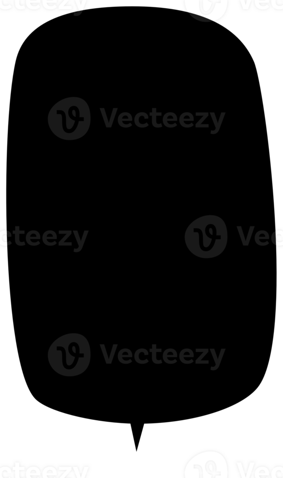 Black color speech bubble balloon icon sticker memo keyword planner text box banner, flat png transparent element design