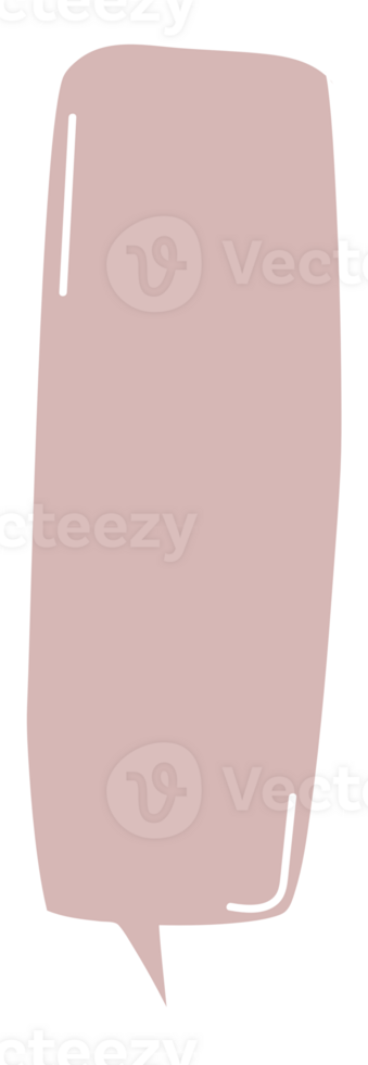 Colorful pastel pink color speech bubble balloon, icon sticker memo keyword planner text box banner, flat png transparent element design