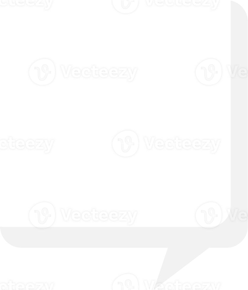 white color speech bubble balloon, icon sticker memo keyword planner text box banner, flat png transparent element design