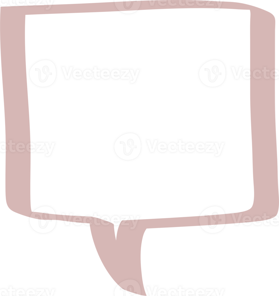 Colorful pastel pink color speech bubble balloon, icon sticker memo keyword planner text box banner, flat png transparent element design