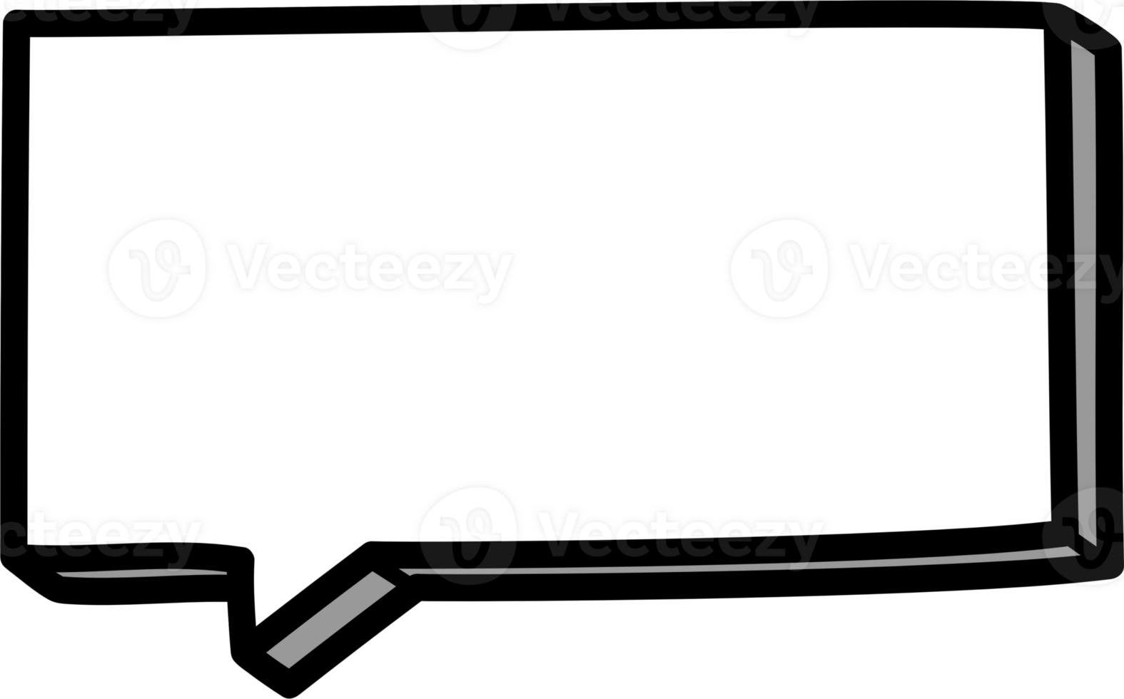 3d Black and white color speech bubble balloon, icon sticker memo keyword planner text box banner, flat png transparent element design