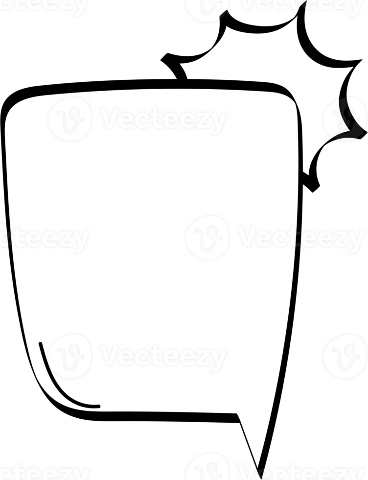 Black and white color speech bubble balloon, icon sticker memo keyword planner text box banner, flat png transparent element design