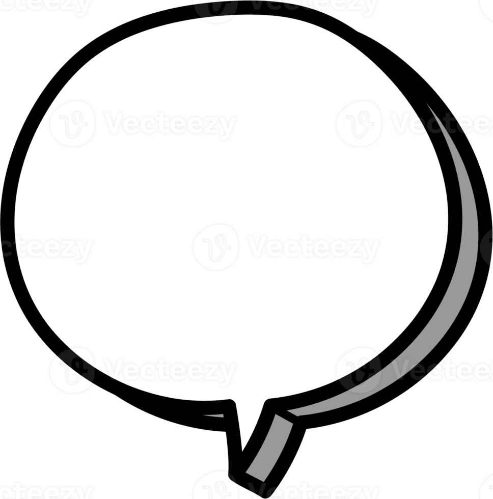 3d Black and white color speech bubble balloon, icon sticker memo keyword planner text box banner, flat png transparent element design