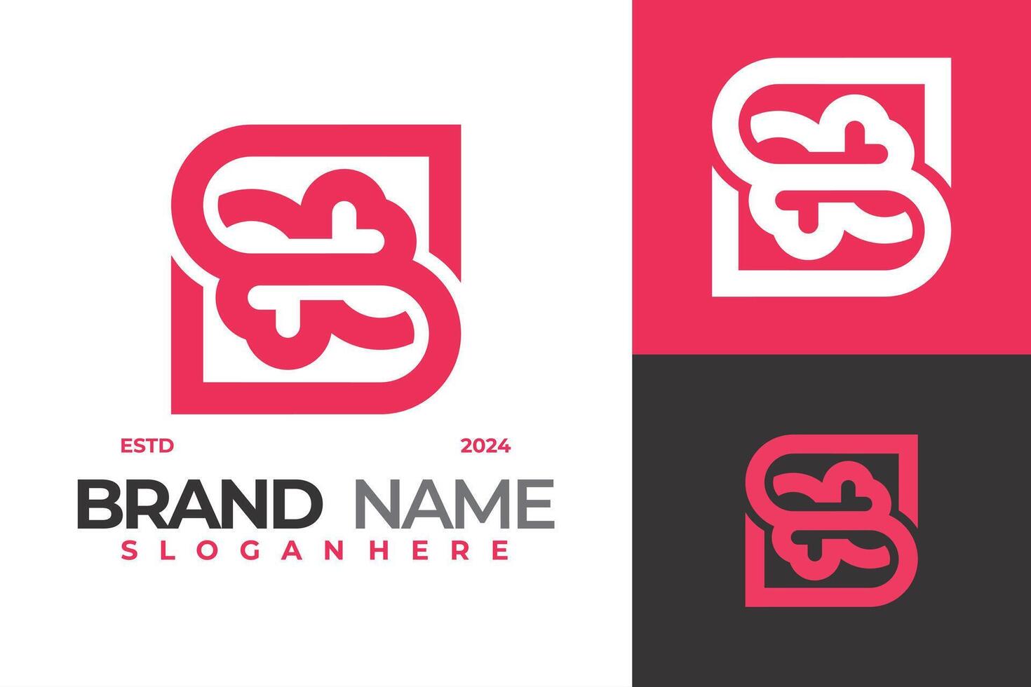 Letter S Heart Logo Design Vector Template