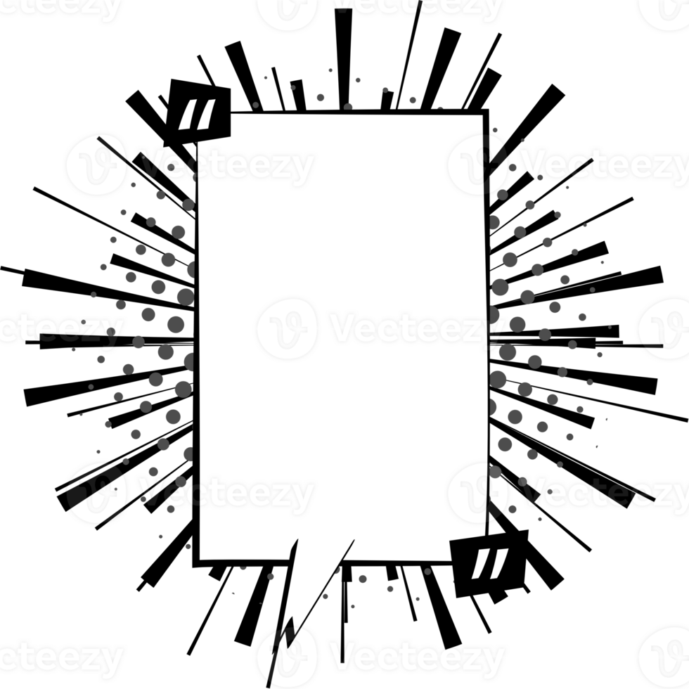 Black and white color Pop art polka dots halftone speech bubble balloon icon sticker memo keyword planner text box banner, flat png transparent element design