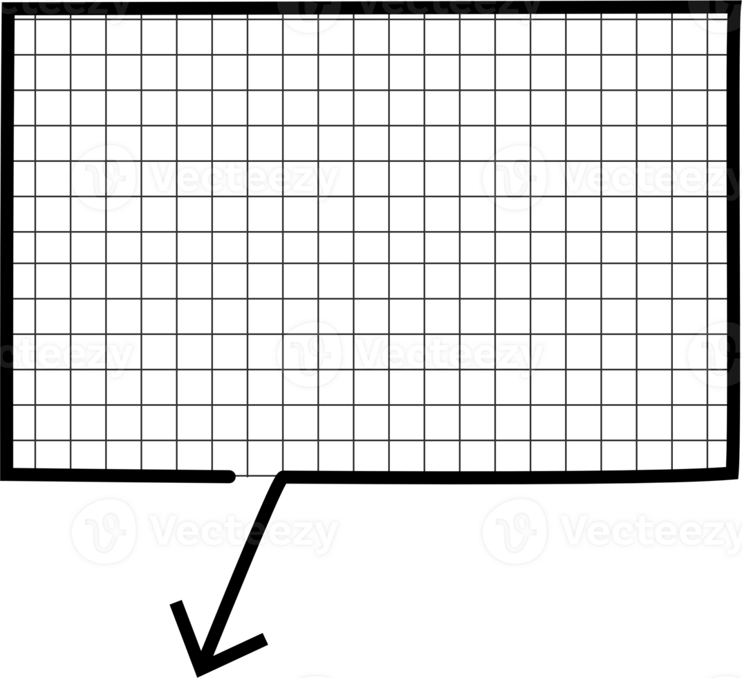 Arrow point graph paper Black and white color speech bubble balloon, icon sticker memo keyword planner text box banner, flat png transparent element design