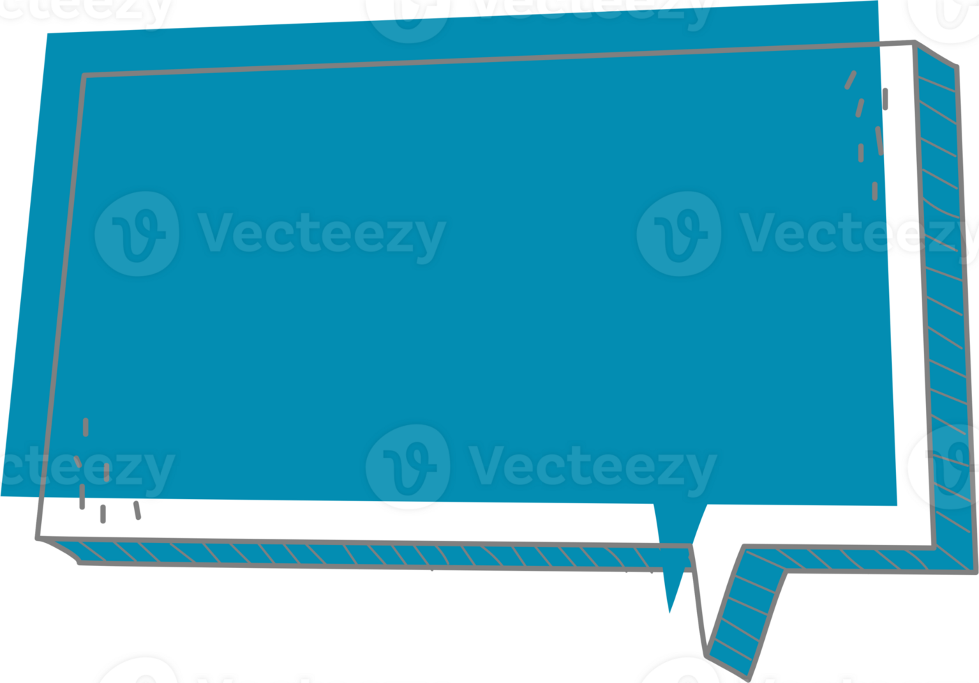 Colorful pastel blue color speech bubble balloon, icon sticker memo keyword planner text box banner, flat png transparent element design