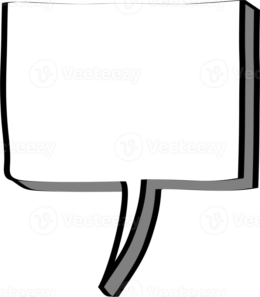 3d speech bubble balloon icon sticker memo keyword planner text box banner, flat png transparent element design
