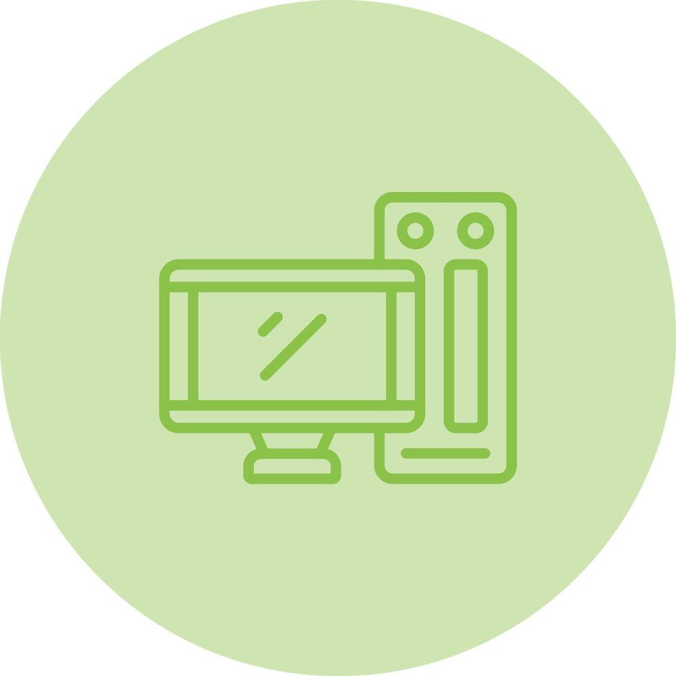 Desktop Computer Vector Icon