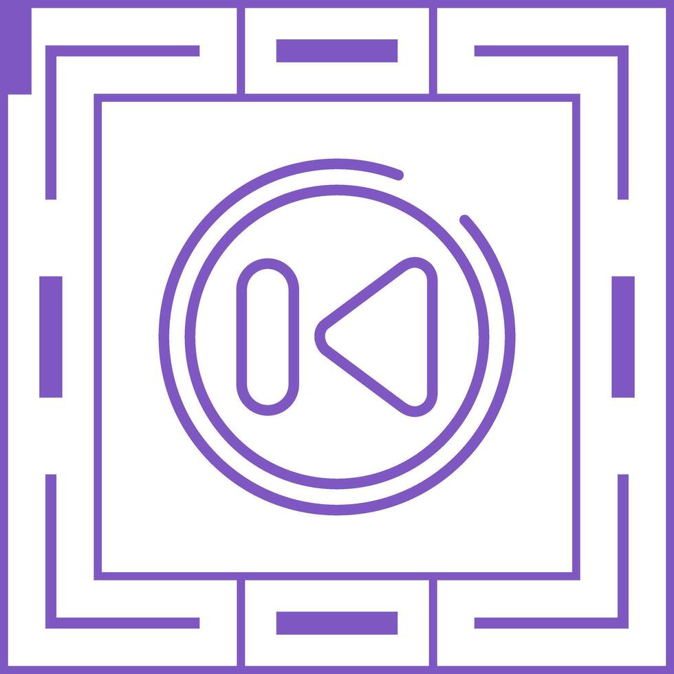 Previous Track Button Vector Icon
