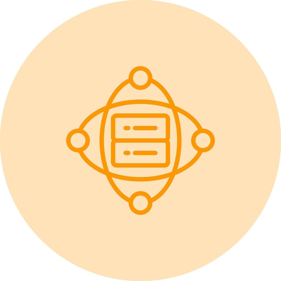 Cluster Server Vector Icon