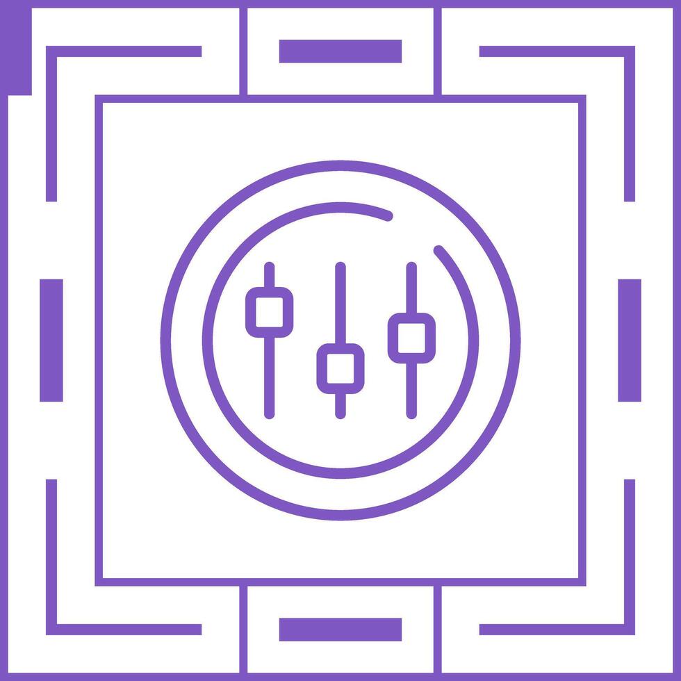 Music Equalizer Circle Vector Icon