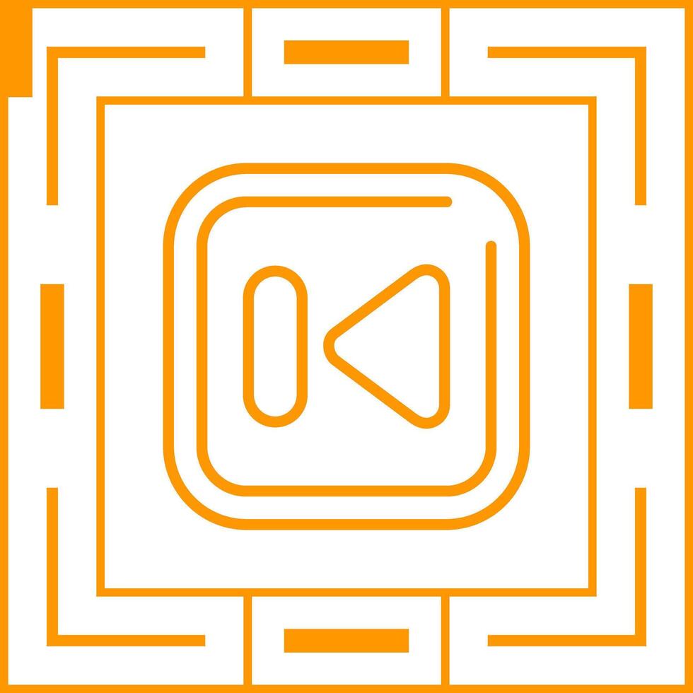 Previous Track Square Vector Icon
