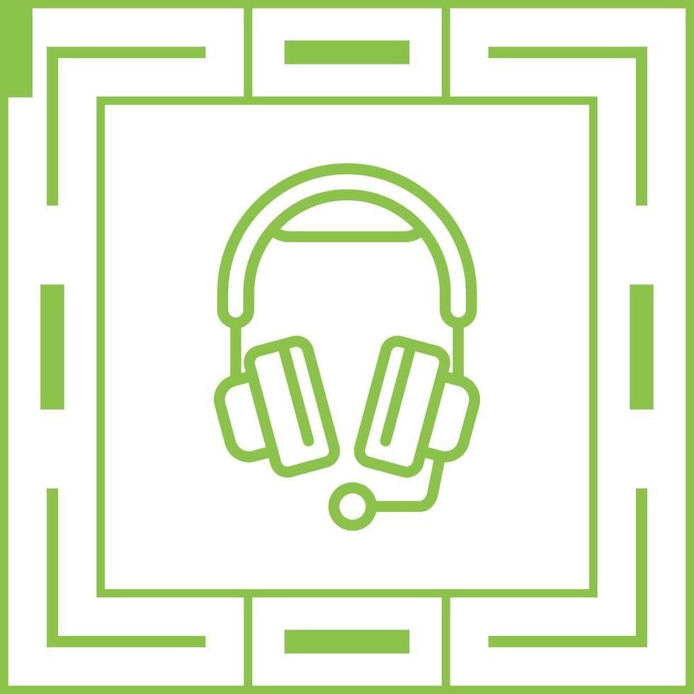 Headphones with Microphone Vector Icon