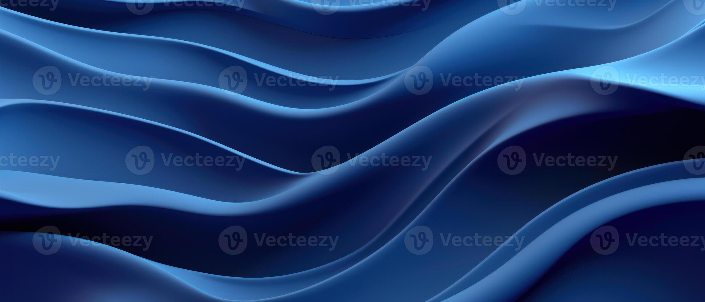 AI generated Captivating abstract design with undulating blue lines. photo