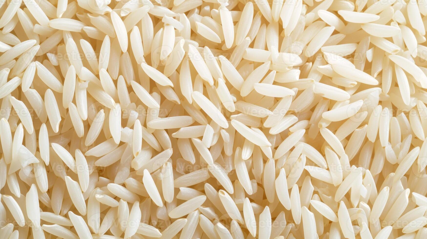 AI generated White rice grains. Textured background. Top view. Copy space. Concept of uncooked food, dietary staple, cereal grain, and agricultural product. photo