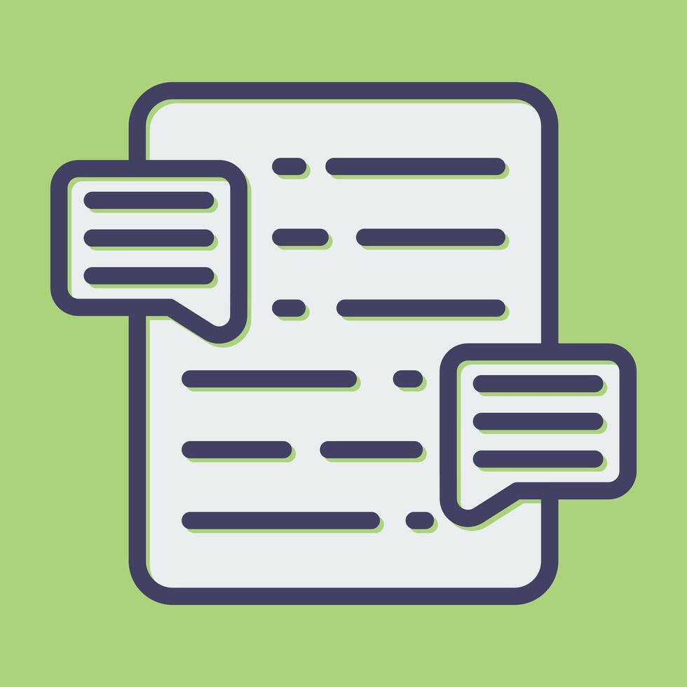 Document Commenting Vector Icon