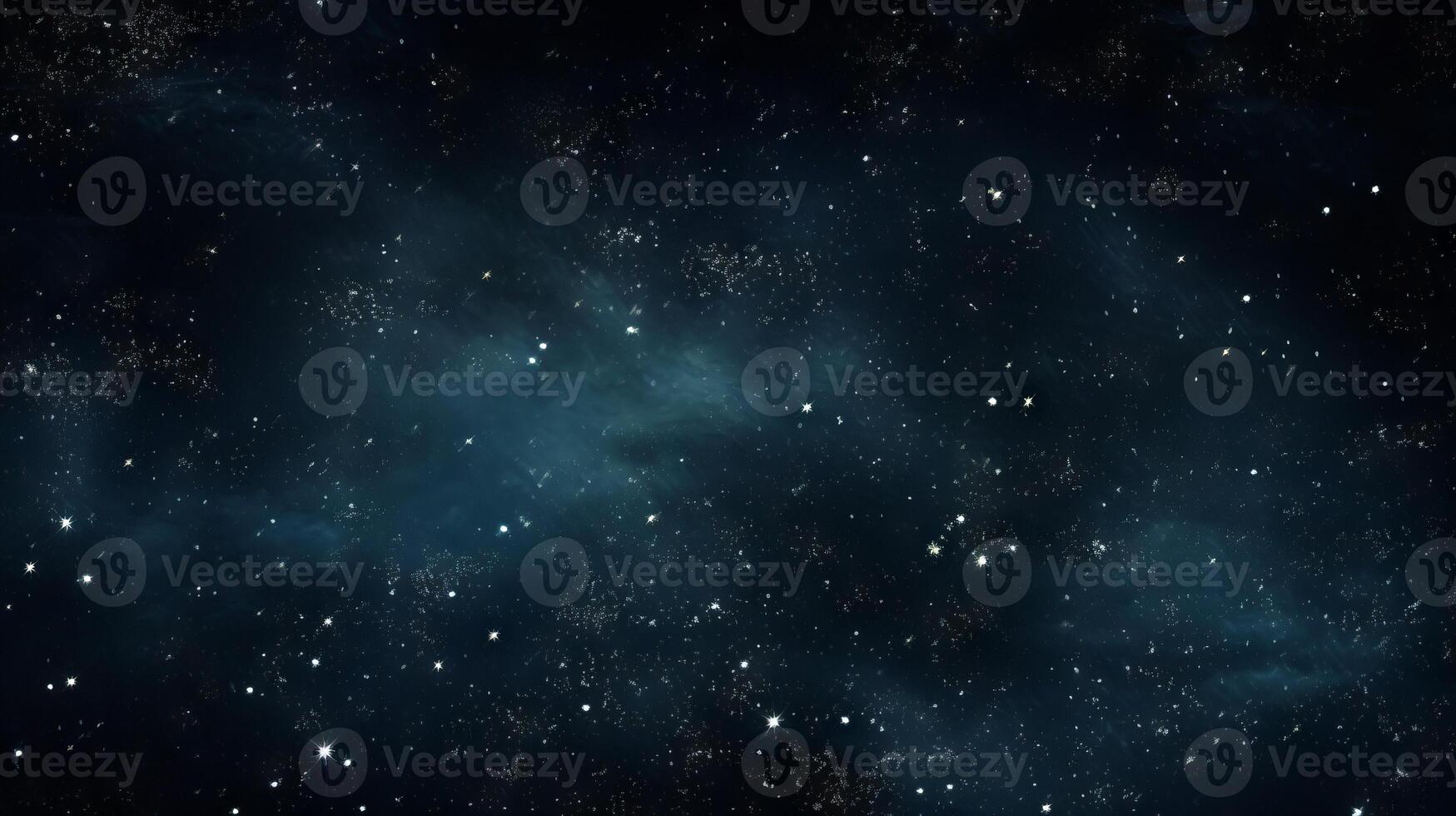 AI generated Deep blackness of the night sky filled with countless twinkling stars, creating a sense of vastness and infinity. Mysterious background. Concept of astronomy, cosmos, space exploration photo